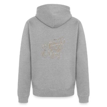 Toujours dans mon - Veste à capuche bio Premium Unisexe - gris chiné - Dos - Nico (187cm)