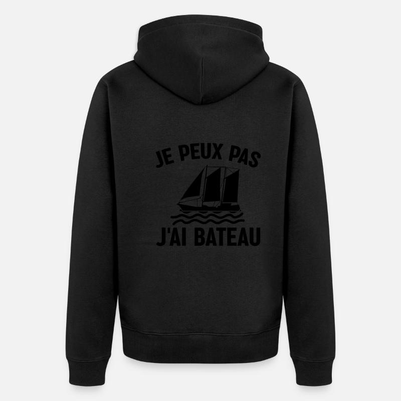 Je Peux Pas J'ai Bâteau - Veste à capuche bio Premium Unisexe - noir