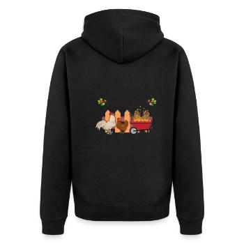 Mon Truc C'est Mon Jardin Et Mes Poules - Veste à capuche bio Premium Unisexe - noir - Dos - Nico (187cm)