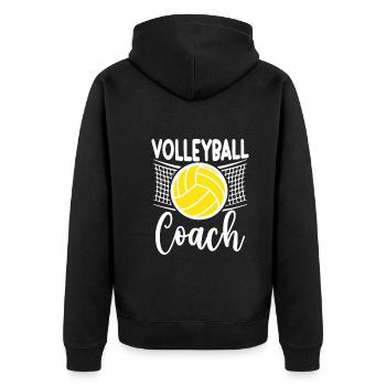 Entraîneur De Volley-ball - Veste à capuche bio Premium Unisexe - noir - Dos - Nico (187cm)