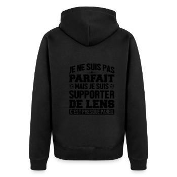 Je Suis Un Supporter De Lens Parfait - Veste à capuche bio Premium Unisexe - noir - Dos - Nico (187cm)