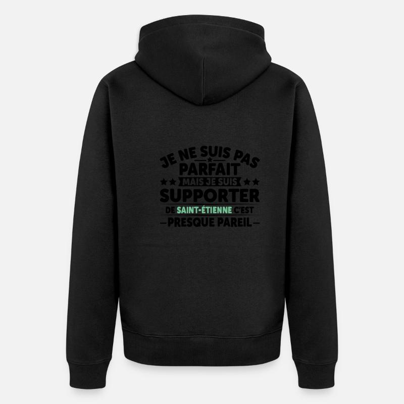Supporter De Saint Étienne - Veste à capuche bio Premium Unisexe - noir