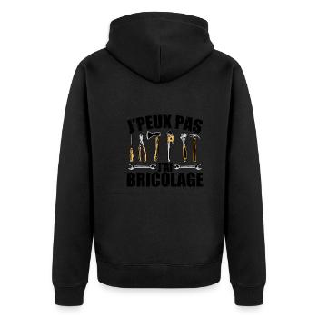 Je Peux Pas J'ai Bricolage - Veste à capuche bio Premium Unisexe - noir - Dos - Nico (187cm)