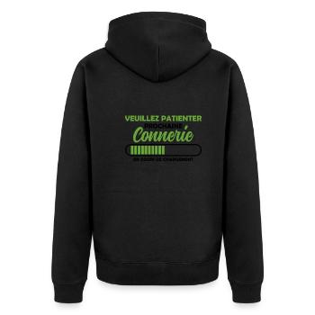 Prochaine Connerie En Cours Chargement - Veste à capuche bio Premium Unisexe - noir - Dos - Nico (187cm)