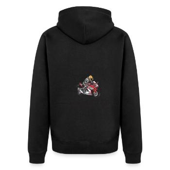 Je Peux Pas J'ai Moto Gp - Veste à capuche bio Premium Unisexe - noir - Dos - Nico (187cm)