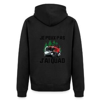 Je Peux Pas J'ai Quad - Veste à capuche bio Premium Unisexe - noir - Dos - Nico (187cm)
