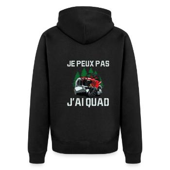 Je Peux Pas J'ai Quad - Veste à capuche bio Premium Unisexe - noir - Dos - Nico (187cm)