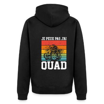 Je Peux Pas J'ai Quad - Veste à capuche bio Premium Unisexe - noir - Dos - Nico (187cm)
