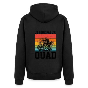 Je Peux Pas J'ai Quad - Veste à capuche bio Premium Unisexe - noir - Dos - Nico (187cm)