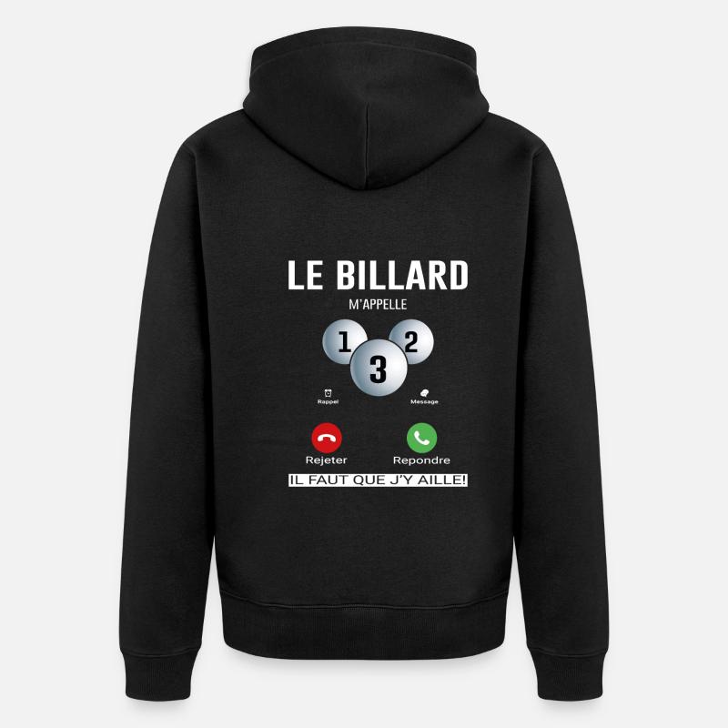 Le Billard M'appelle - Veste à capuche bio Premium Unisexe - noir