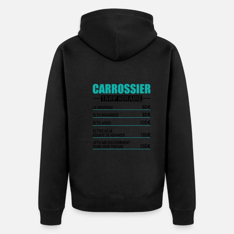 Tarif Horaire D'un Carrossier - Veste à capuche bio Premium Unisexe - noir
