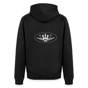 Chess Player - Unisex Premium Organic Zip Hoodie - black - Back - Nico (187cm)