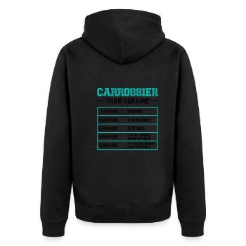 Le Tarif Horaire D'un Carrossier - Veste à capuche bio Premium Unisexe - noir - Dos - Nico (187cm)