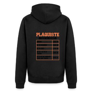 Le Tarif Horaire D'un Plaquiste - Veste à capuche bio Premium Unisexe - noir - Dos - Nico (187cm)