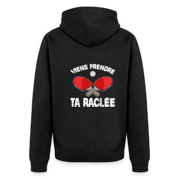 Viens Prendre Ta Raclée - Veste à capuche bio Premium Unisexe - noir - Dos - Nico (187cm)