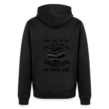 Plongée Sous Marine Mer Idée Cadeau Plongeur Océan - Veste à capuche bio Premium Unisexe - noir - Dos - Nico (187cm)