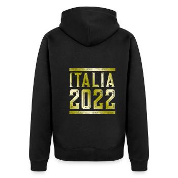 Italia 2022 Or - Veste à capuche bio Premium Unisexe - noir - Dos - Nico (187cm)