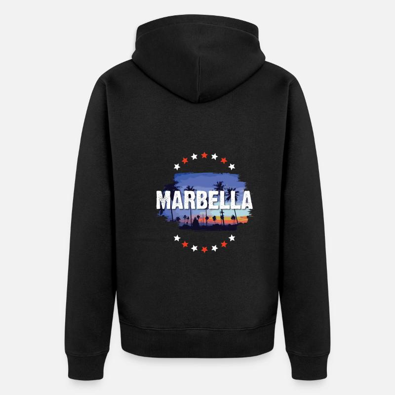 Marbella - Veste à capuche bio Premium Unisexe - noir