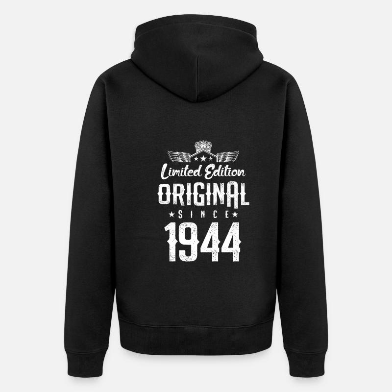 Édition limitée 1944 - Veste à capuche bio Premium Unisexe - noir