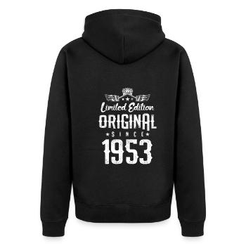 Édition limitée 1953 - Veste à capuche bio Premium Unisexe - noir - Dos - Nico (187cm)
