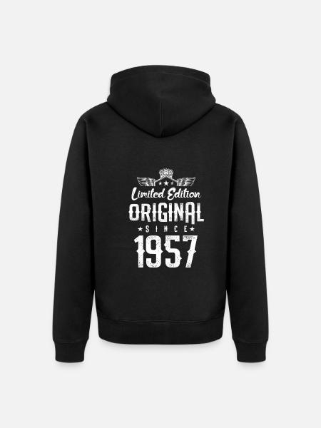 1957 limited edition - Unisex Premium Bio Zip Hoodie - Schwarz