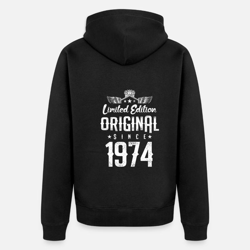 Édition limitée 1974 - Veste à capuche bio Premium Unisexe - noir