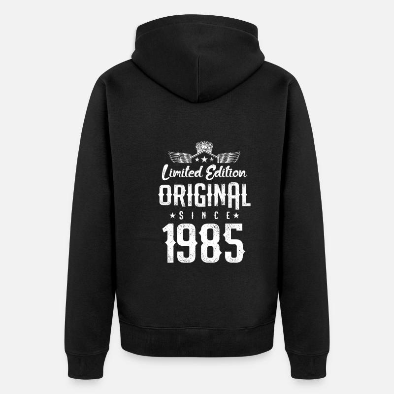 Édition limitée 1985 - Veste à capuche bio Premium Unisexe - noir