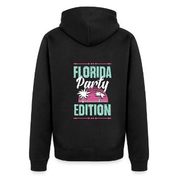 Édition Florida Party - Veste à capuche bio Premium Unisexe - noir - Dos - Nico (187cm)