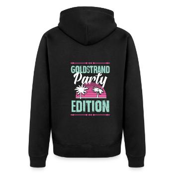 Édition Golden Sands Party - Veste à capuche bio Premium Unisexe - noir - Dos - Nico (187cm)