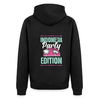 Indonesia Party Edition - Unisex Premium Organic Zip Hoodie - black - Back - Nico (187cm)