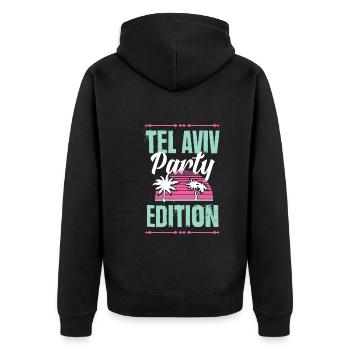 Tel Aviv Party Edition - Veste à capuche bio Premium Unisexe - noir - Dos - Nico (187cm)