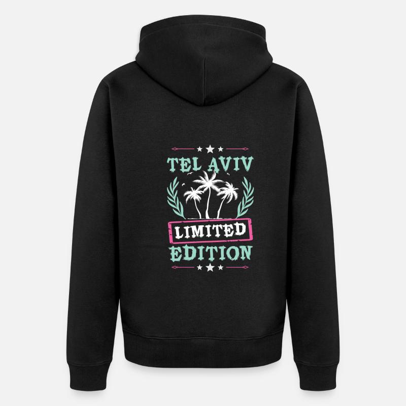 Tel Aviv Édition Limitée - Veste à capuche bio Premium Unisexe - noir