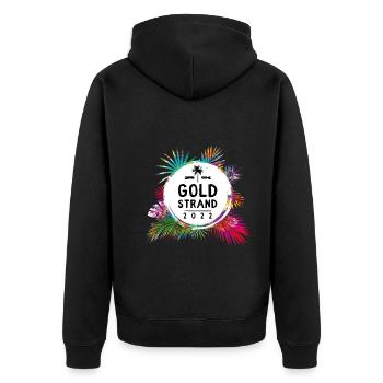 Sables d’Or 2022 Coloré - Veste à capuche bio Premium Unisexe - noir - Dos - Nico (187cm)