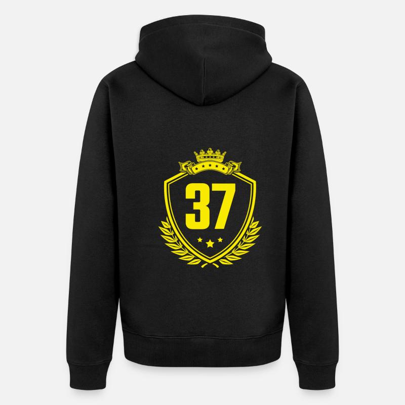 37 Nombre d’armoiries - Veste à capuche bio Premium Unisexe - noir
