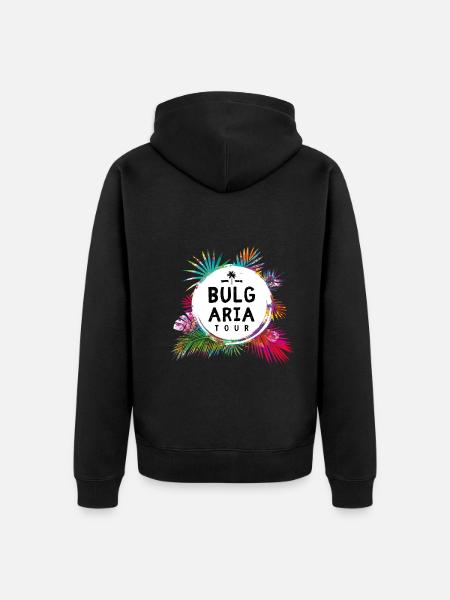 Bulgarien Tour Bunt - Unisex Premium Bio Zip Hoodie - Schwarz