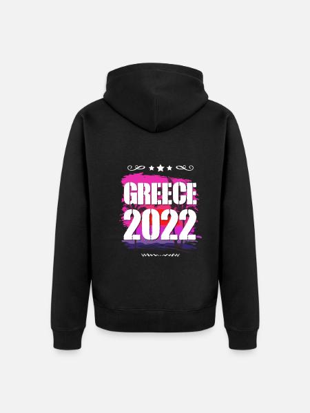 Greece 2022 - Unisex Premium Bio Zip Hoodie - Schwarz
