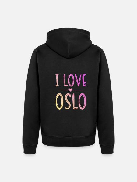 J’aime Oslo - Veste à capuche bio Premium Unisexe - noir