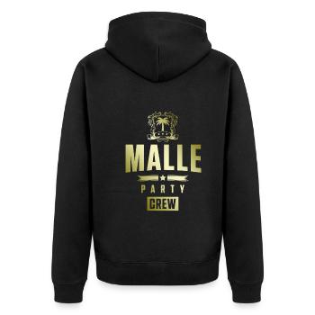 Malle Party Crew - Unisex Premium Organic Zip Hoodie - black - Back - Nico (187cm)