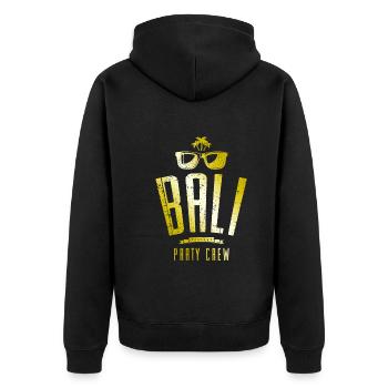 Bali Party Crew - Unisex Premium Organic Zip Hoodie - black - Back - Nico (187cm)