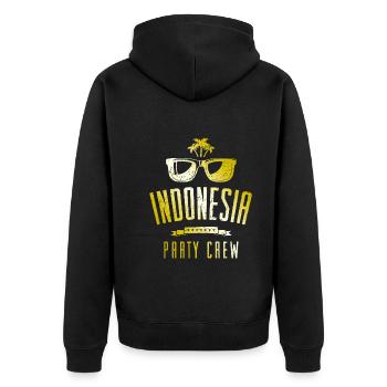 Équipage de fête en Indonésie - Veste à capuche bio Premium Unisexe - noir - Dos - Nico (187cm)