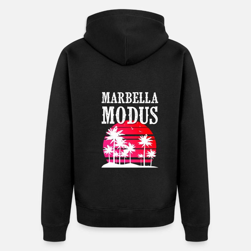 Marbella Modus - Unisex Premium Bio Zip Hoodie - Schwarz