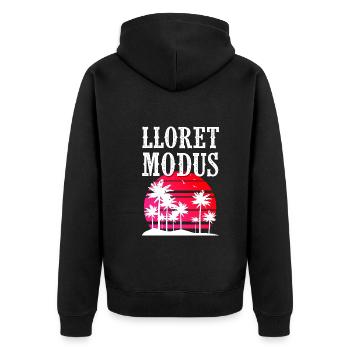 Lloret de Mar mode - Veste à capuche bio Premium Unisexe - noir - Dos - Nico (187cm)