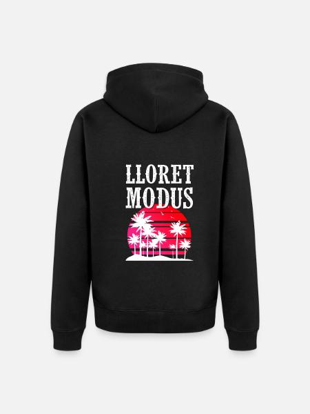 Lloret De Mar Modus - Unisex Premium Bio Zip Hoodie - Schwarz