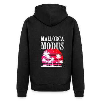 Mode Majorque - Veste à capuche bio Premium Unisexe - noir - Dos - Nico (187cm)