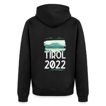 Tyrol 2022 - Unisex Premium Organic Zip Hoodie - black - Back - Nico (187cm)