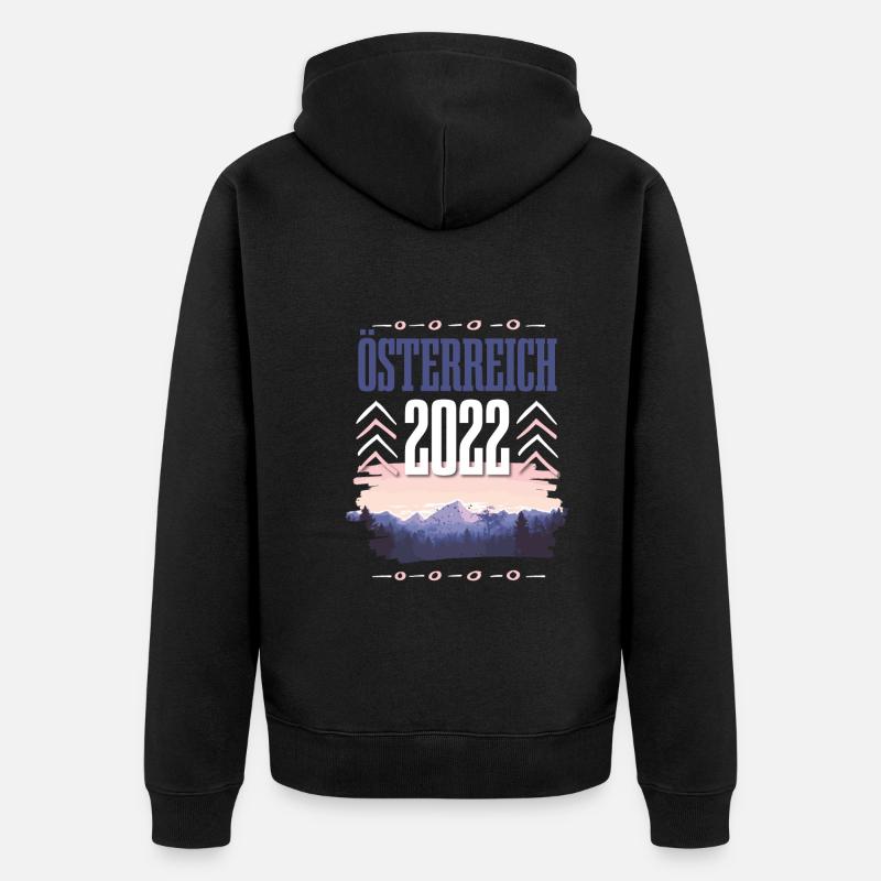 Autriche 2022 - Veste à capuche bio Premium Unisexe - noir