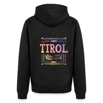 Tyrol Autriche - Veste à capuche bio Premium Unisexe - noir - Dos - Nico (187cm)