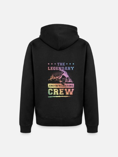 Legendary Snowboarding crew - Unisex Premium Organic Zip Hoodie - black