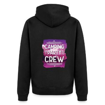 Équipe de fête de camping - Veste à capuche bio Premium Unisexe - noir - Dos - Nico (187cm)