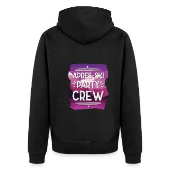 Apres SKi Party Crew - Unisex Premium Bio Zip Hoodie - Schwarz - Hinten - Nico (187cm)